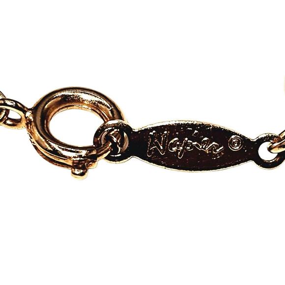 VTG Y2K Napier Signed Bracelet Cream Orange Bead Fashion Jewelry - Picture 4 of 4